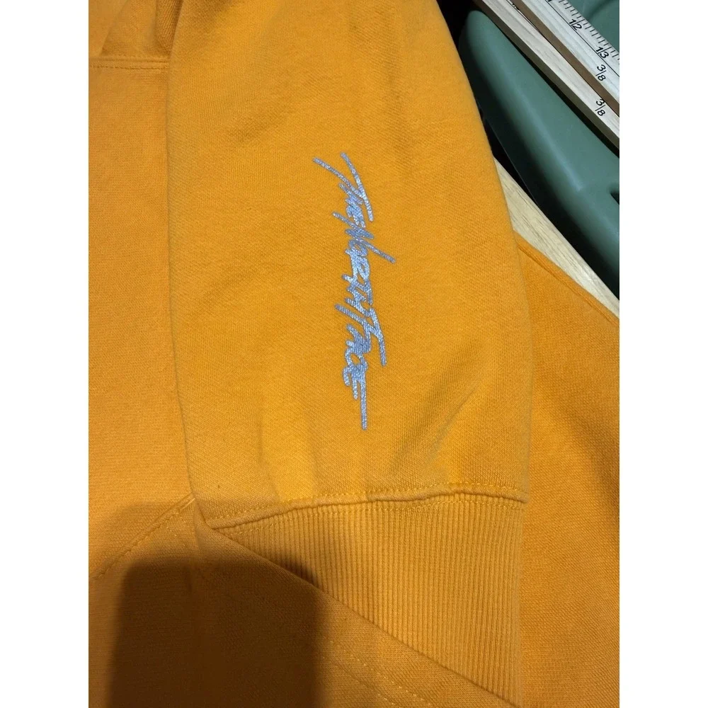The North Face Hoodie Mens XL Orange Never Stop Exploring Graphic Pullover